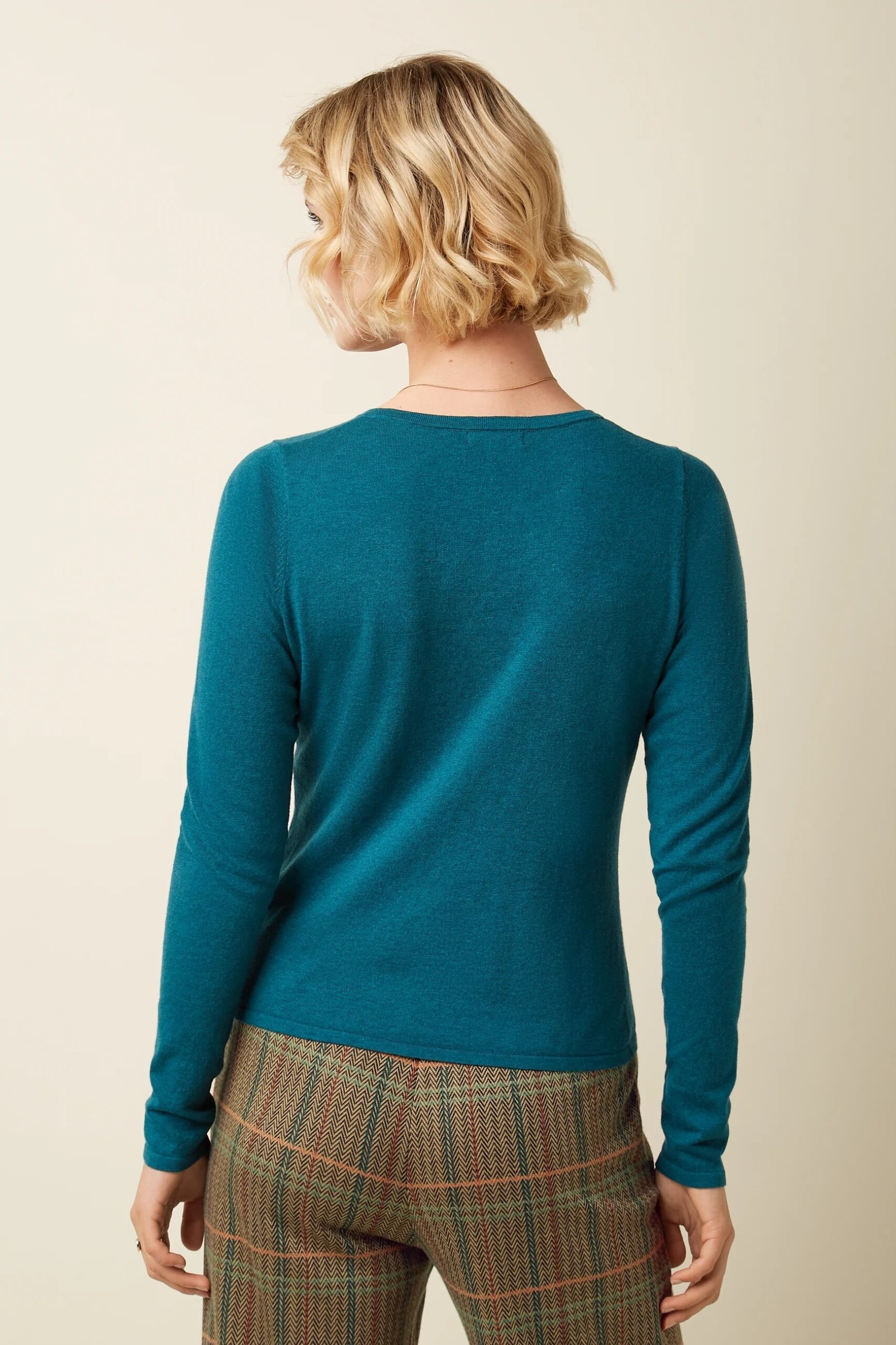 Cardi Roundneck Cocoon - Spruced Green - Afbeelding 2