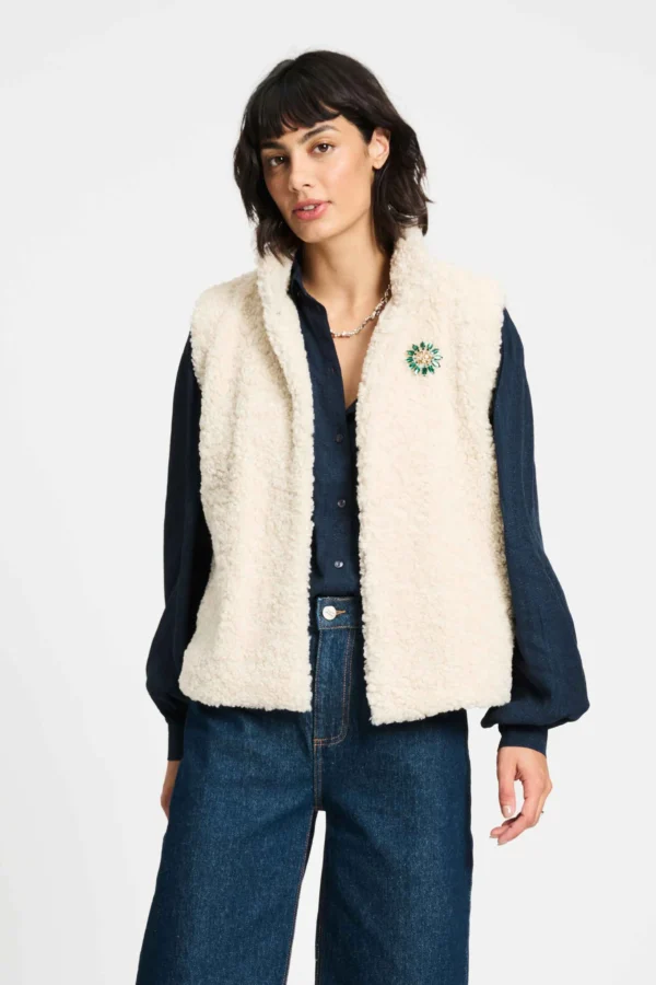 GILET - Teddy Love Ecru - Off white