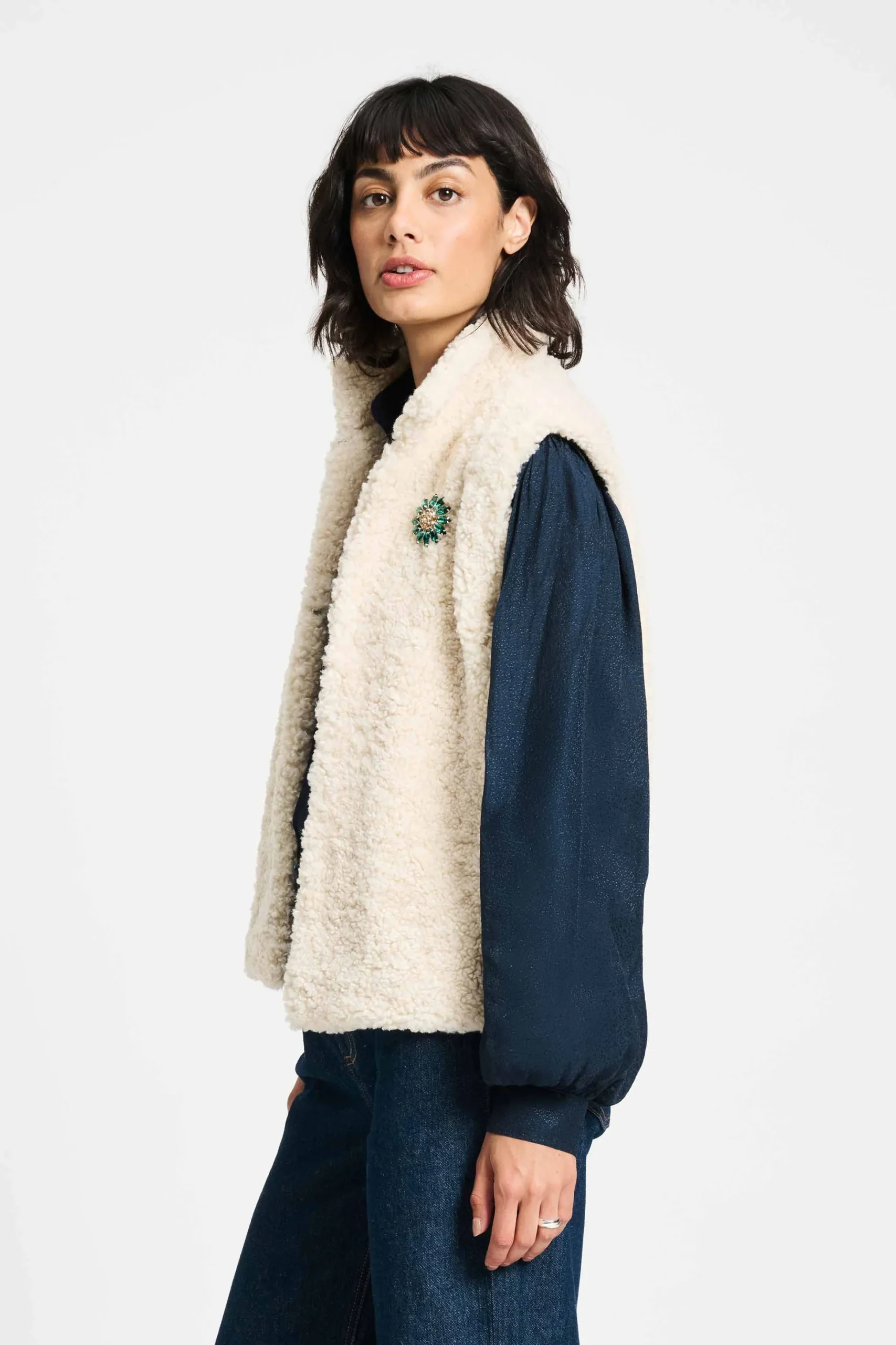 GILET - Teddy Love Ecru - Off white - Afbeelding 4