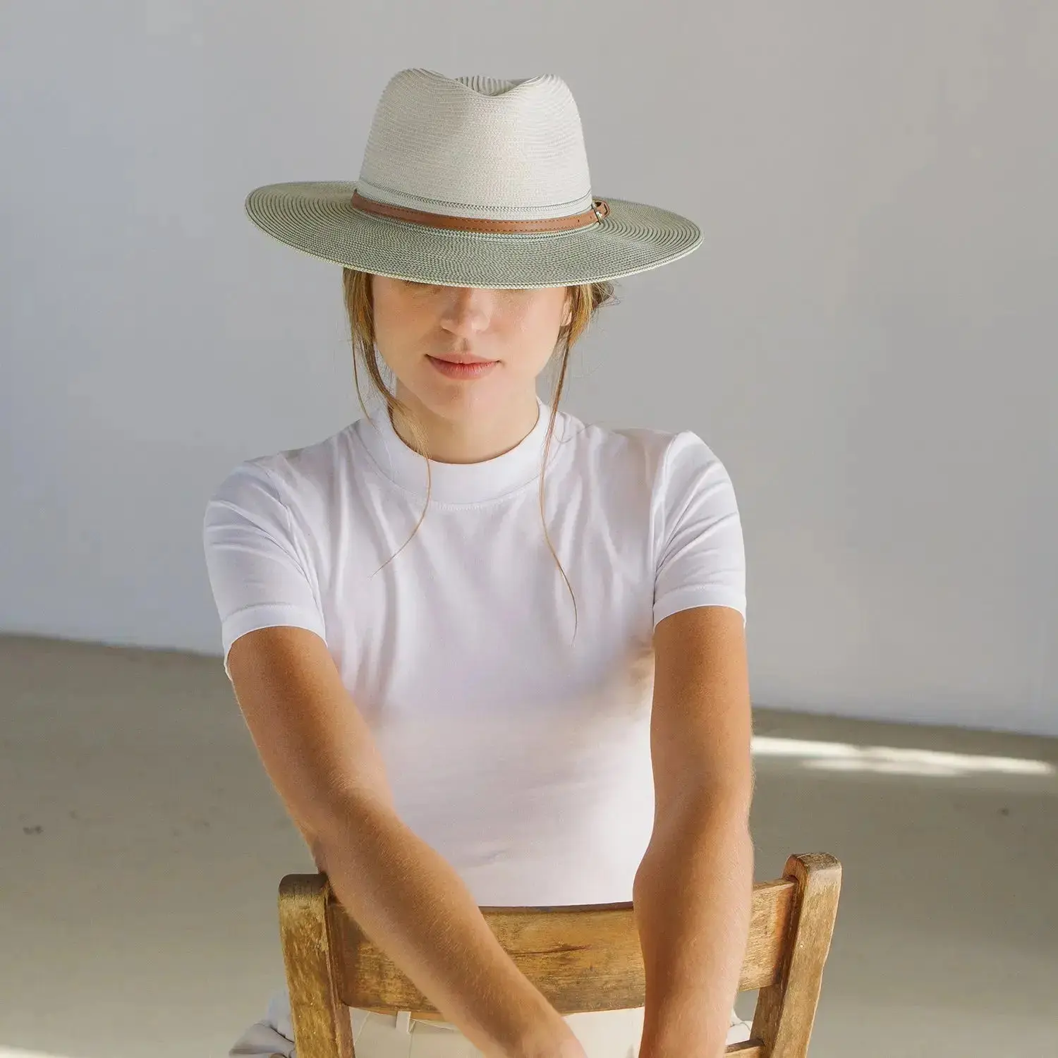 Bella - Ivory/Sage Brown Belt - Afbeelding 2