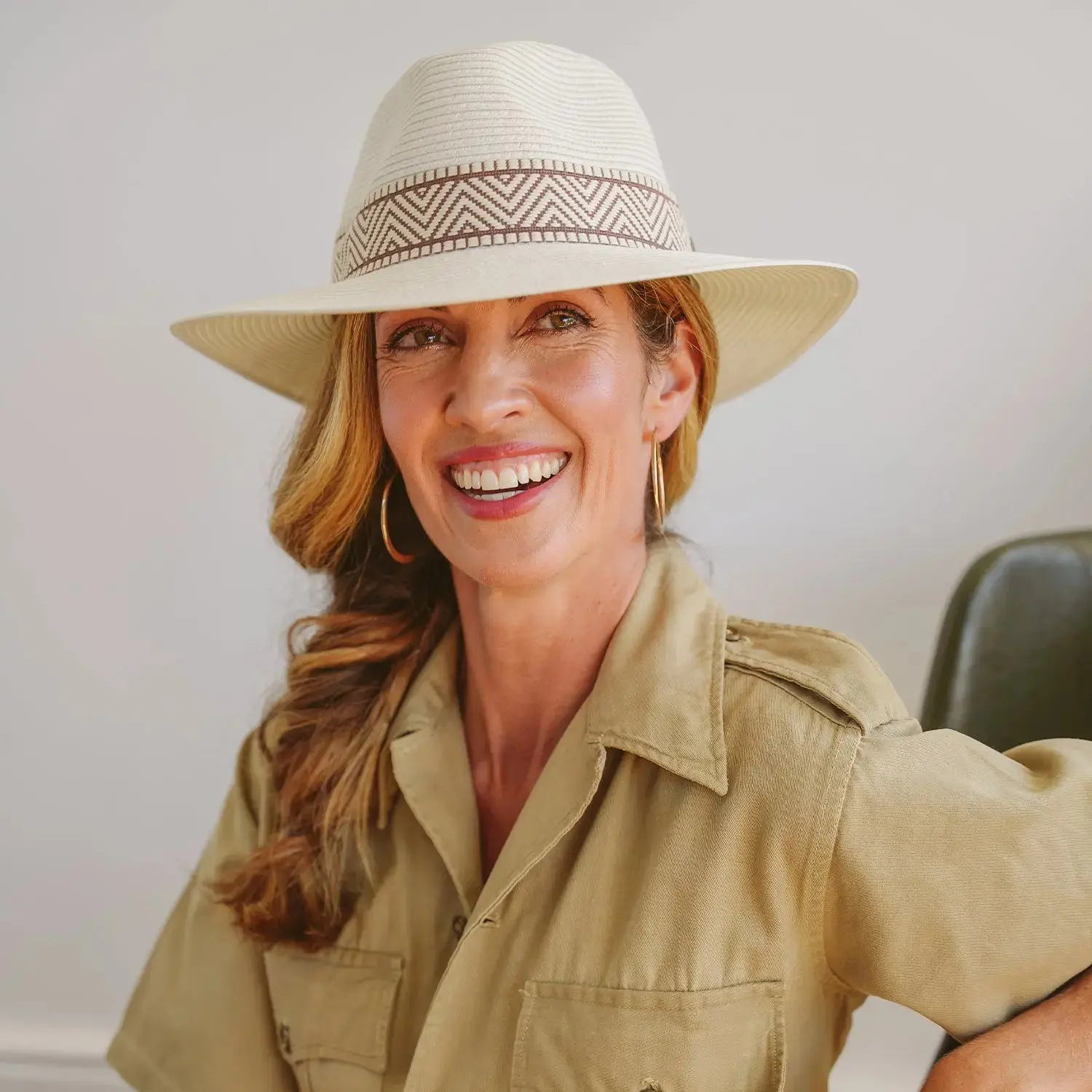 Kassena Fedora - Ivory/Taupe