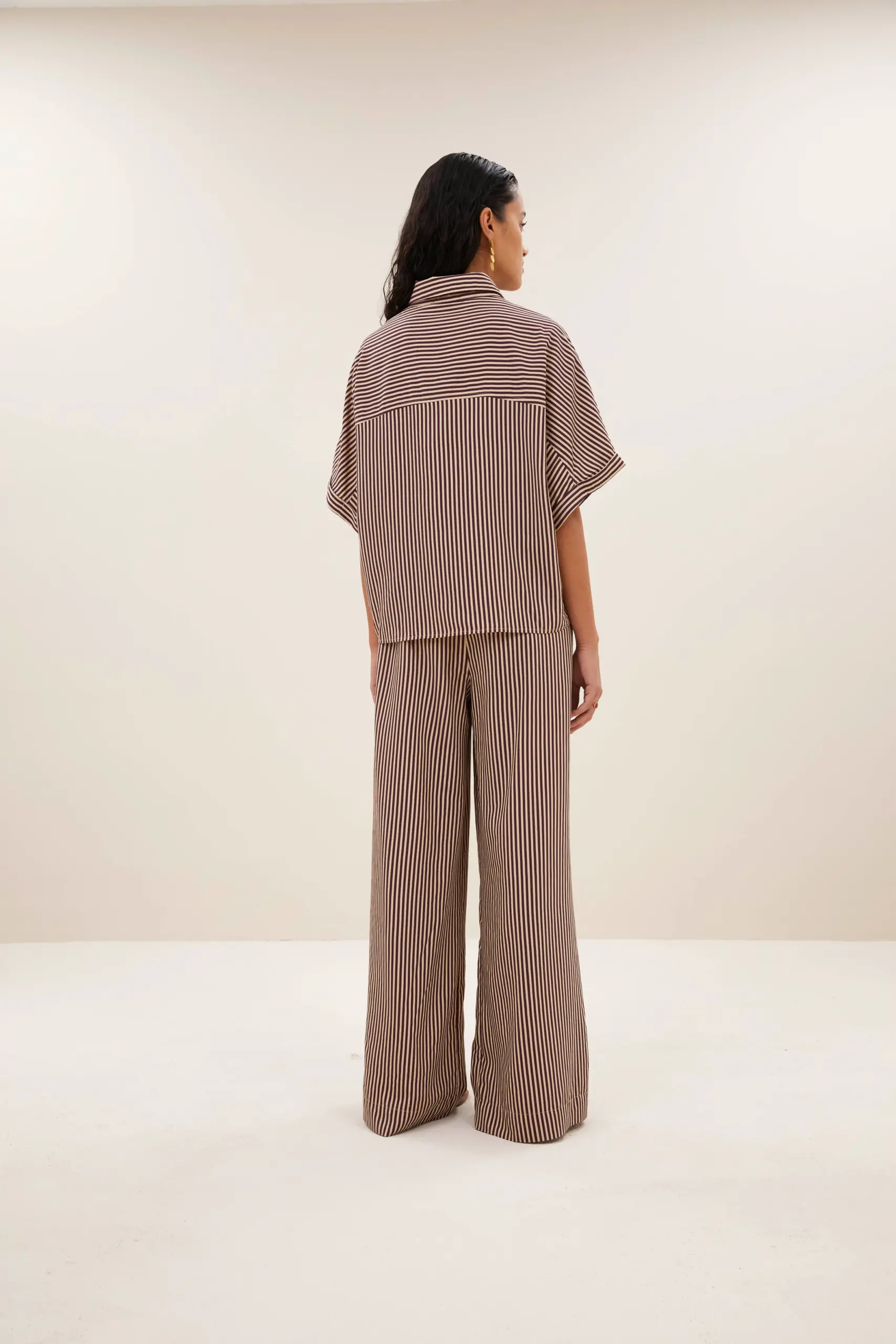 sunny stripe blouse - burgundy stripe - Afbeelding 3