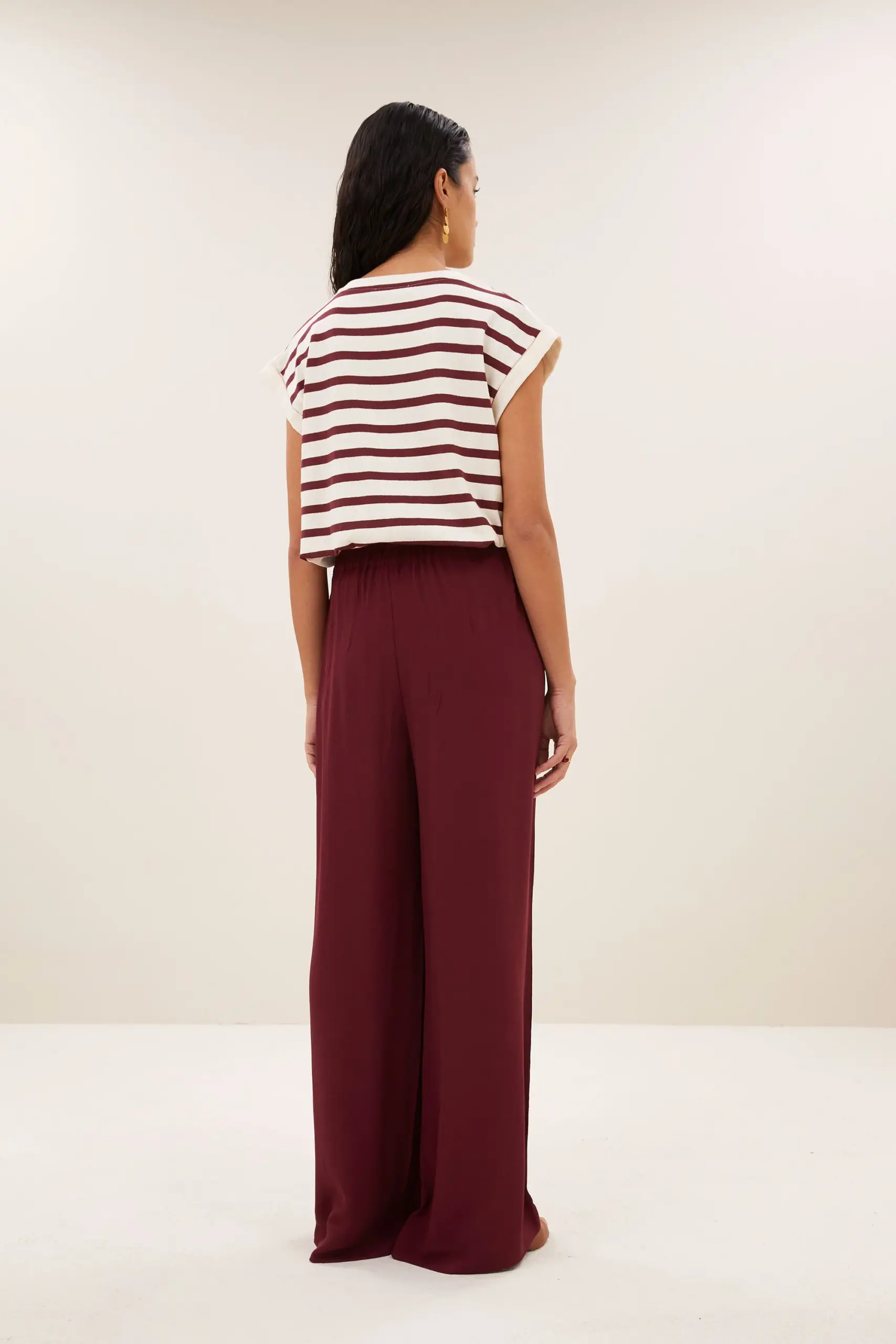 benji viscose pants - wine - Afbeelding 3