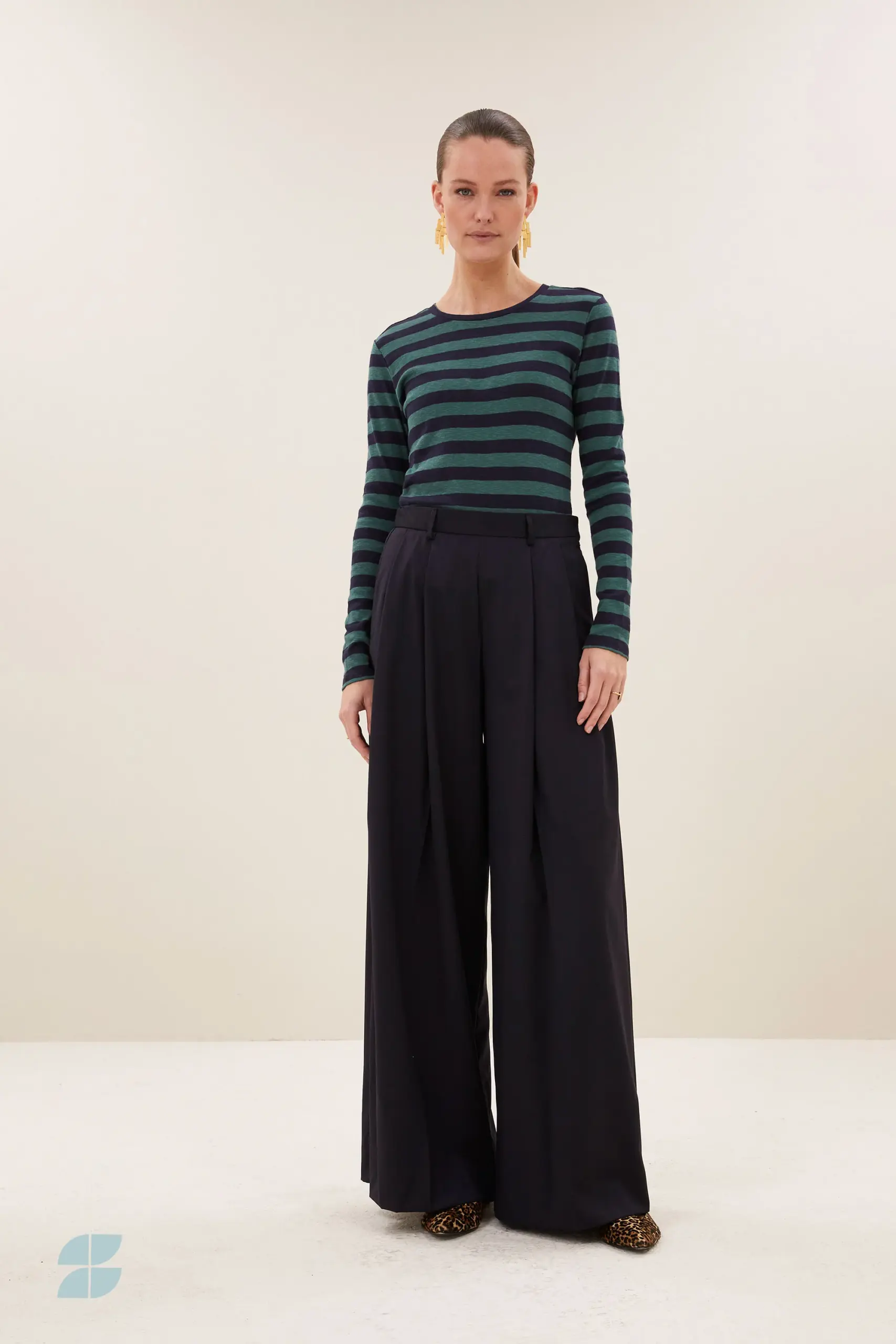 basic ls big stripe top - Deep Green - Afbeelding 2