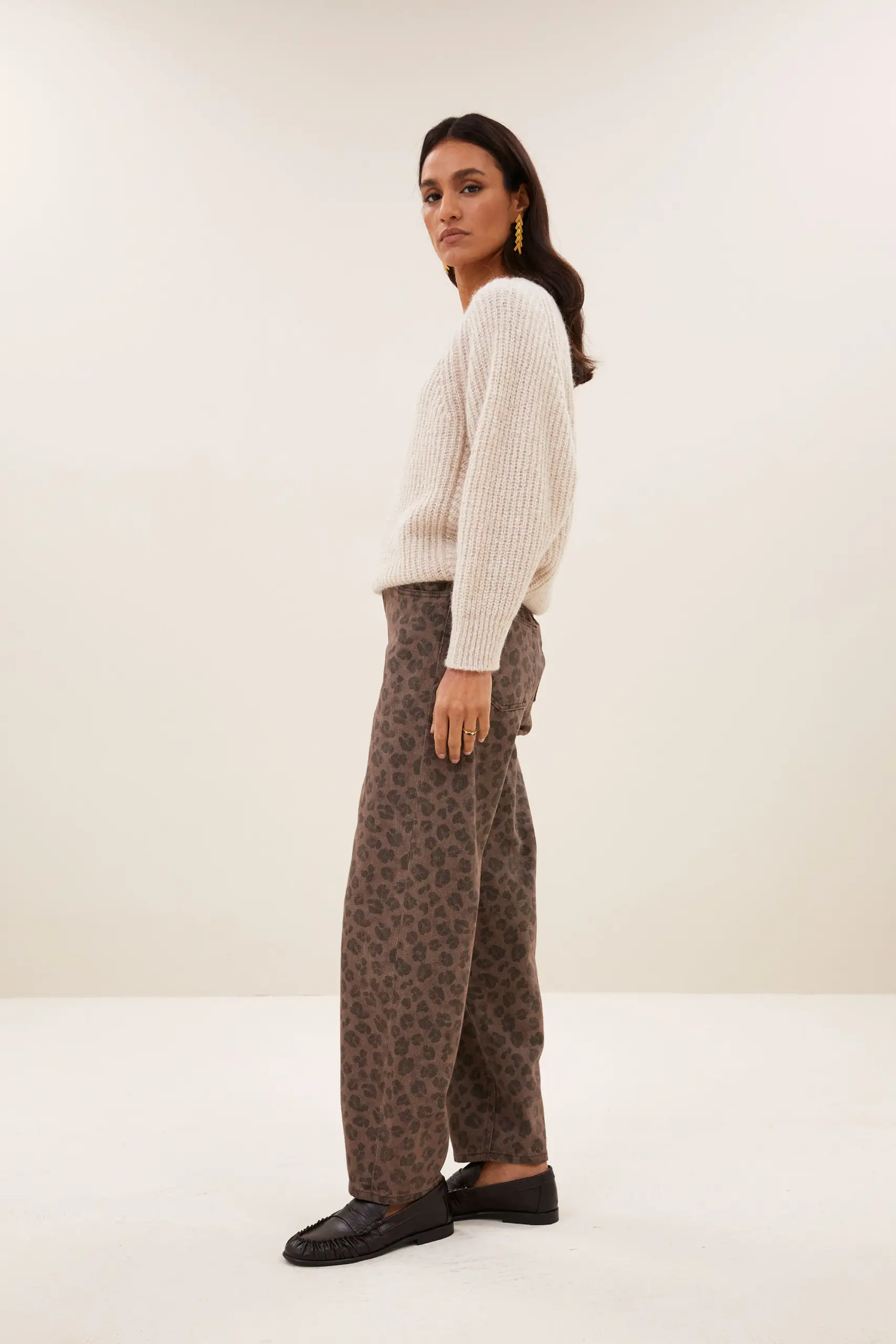 lew cheetah chocolate pants - chocolate brown - Afbeelding 2