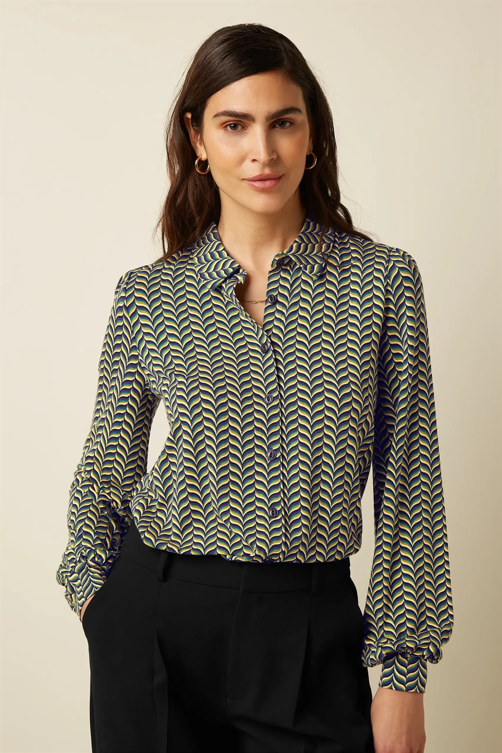 Maisie Blouse Marais - Evening Blue