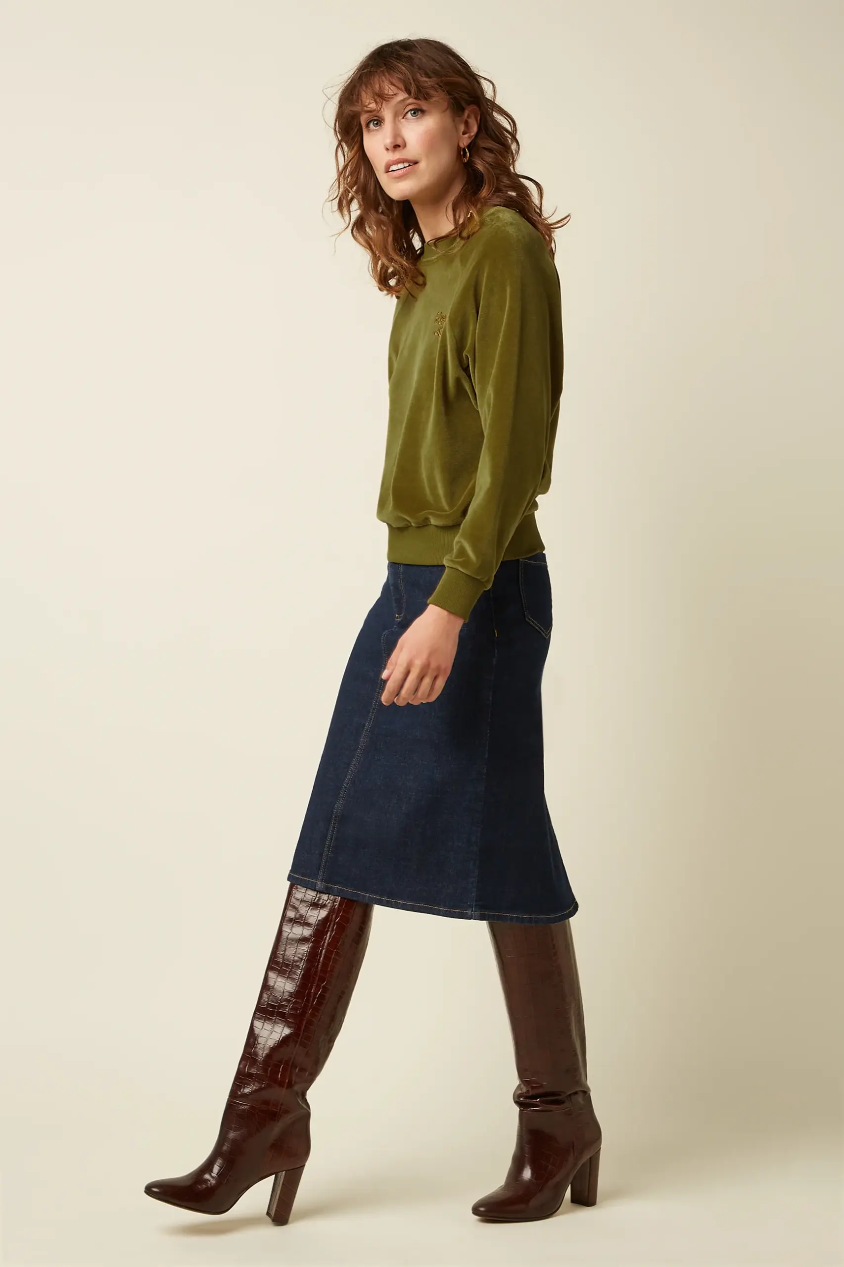 Prisca Skirt Muse Denim - Rock Blue