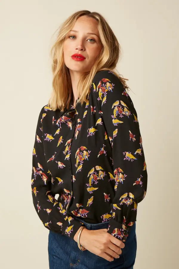 Maisie Blouse Tatum - Zwart