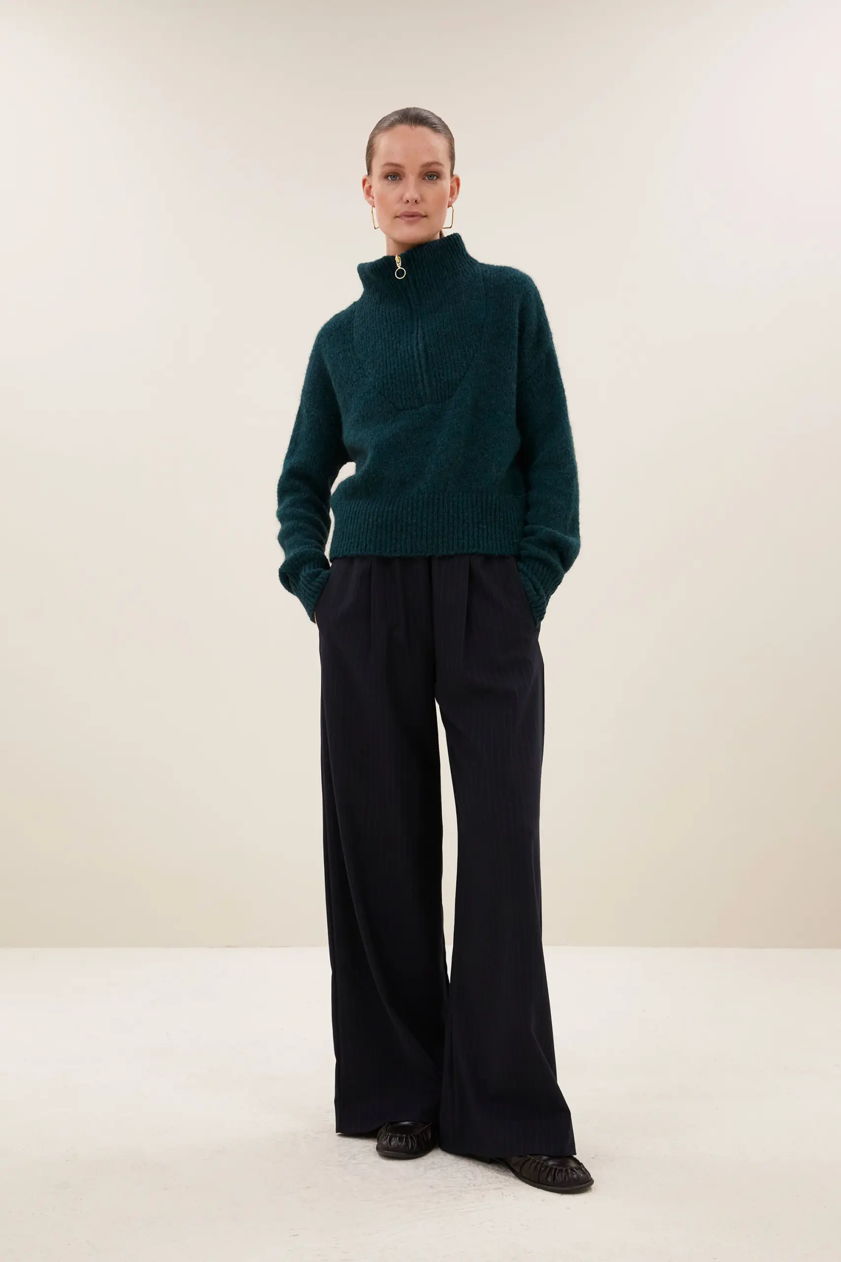 boxy beau pullover - Donkergroen - Afbeelding 2