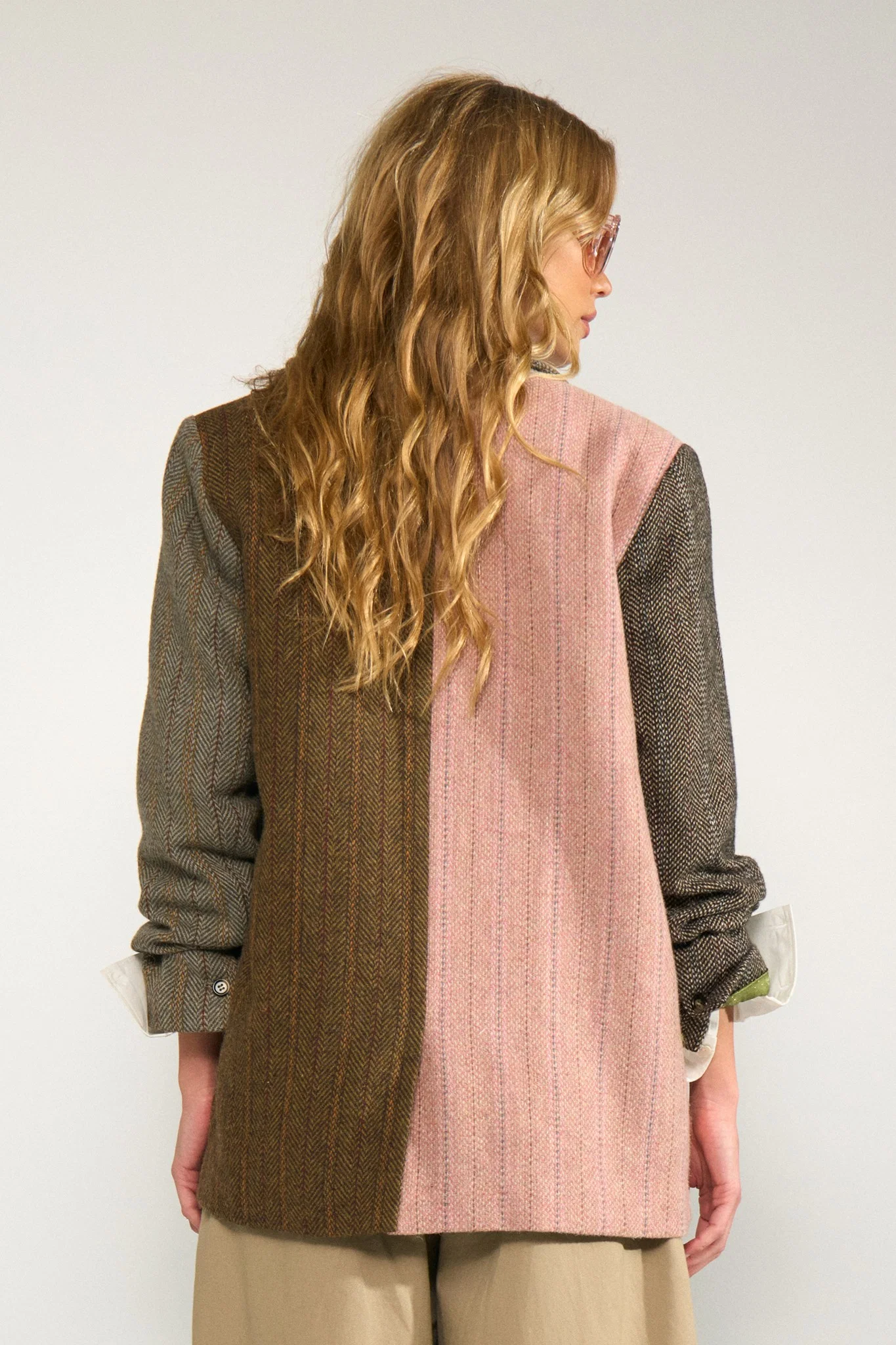 Nuavey Herringbone Blazer - Bruin - Afbeelding 2