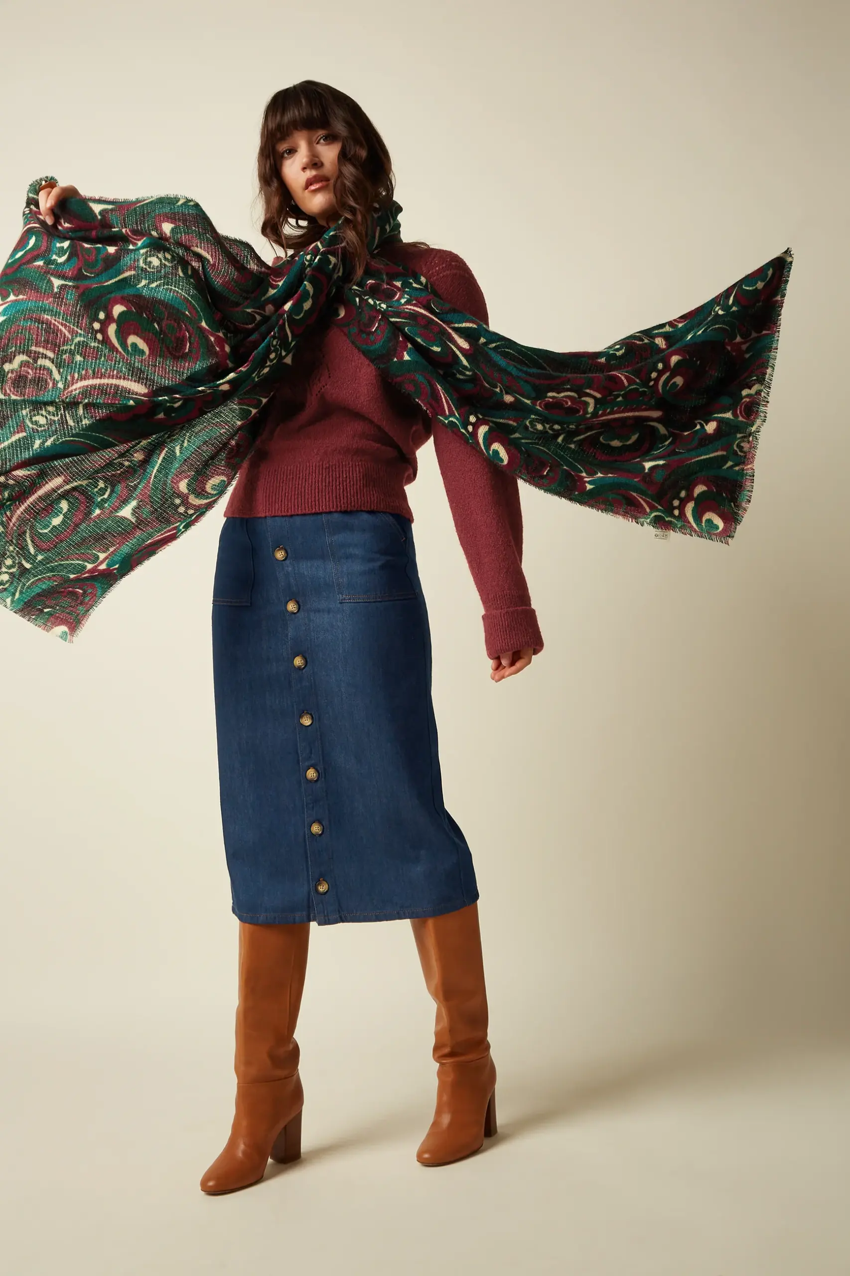 Maude Scarf - Botanical Green - Afbeelding 3