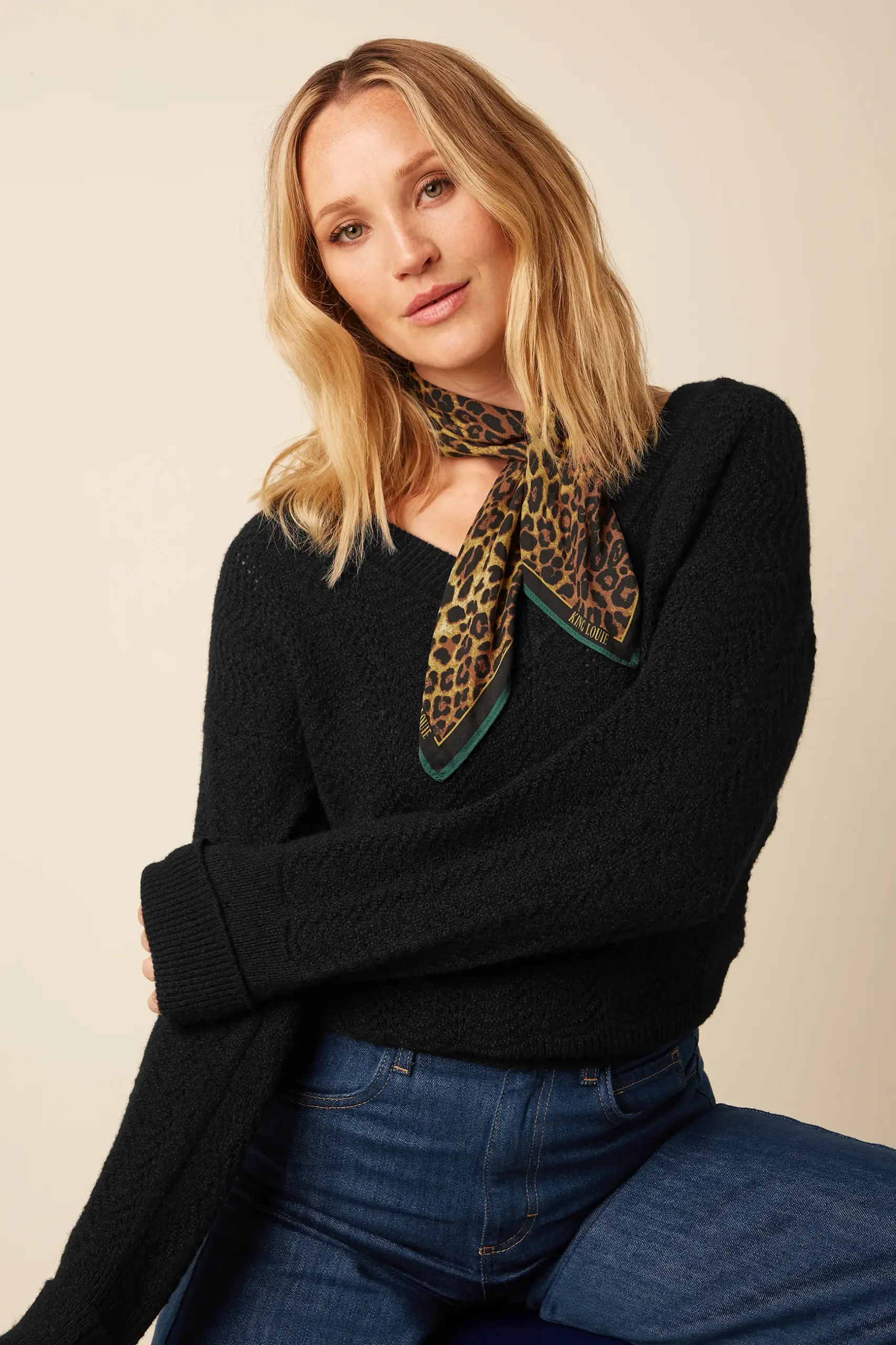 Fargo Twill Scaf - Zwart - Afbeelding 2