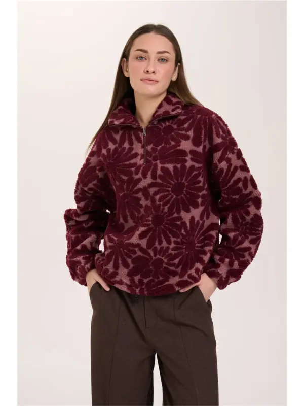 Sweatshirt - bordeaux rood