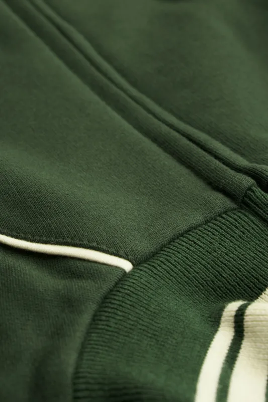 Jacket Raglan Heavy Sweat - forest green - Afbeelding 4