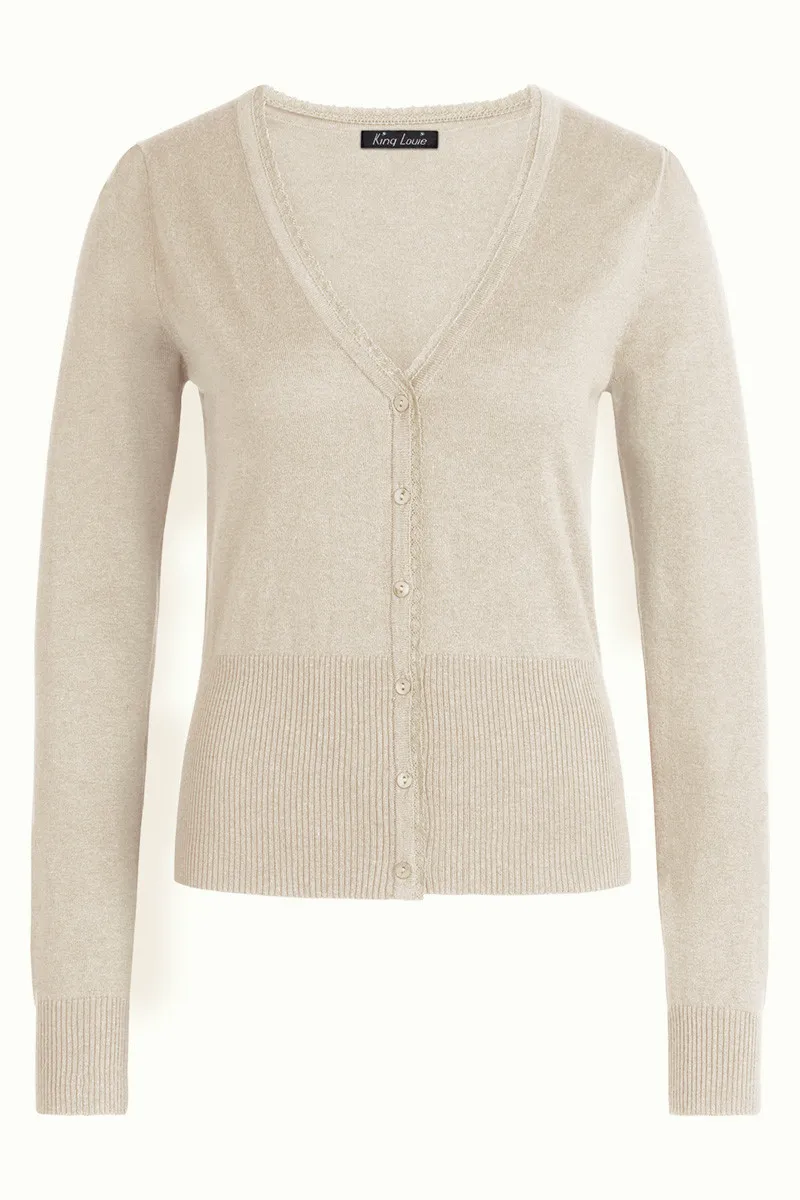 Cardi V Cocoon - Creme wit - Afbeelding 4