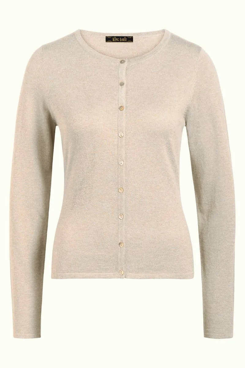 Cardi Roundneck Cocoon - Creme wit - Afbeelding 3