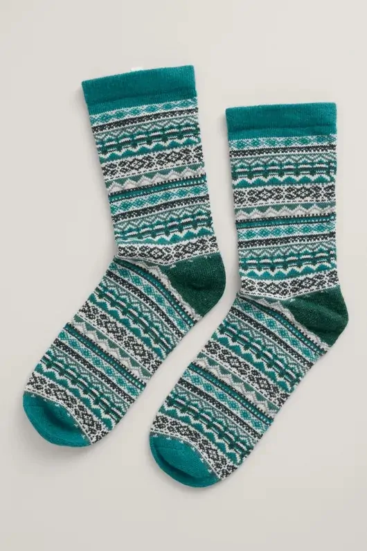 Fair Isle Socks - Groen