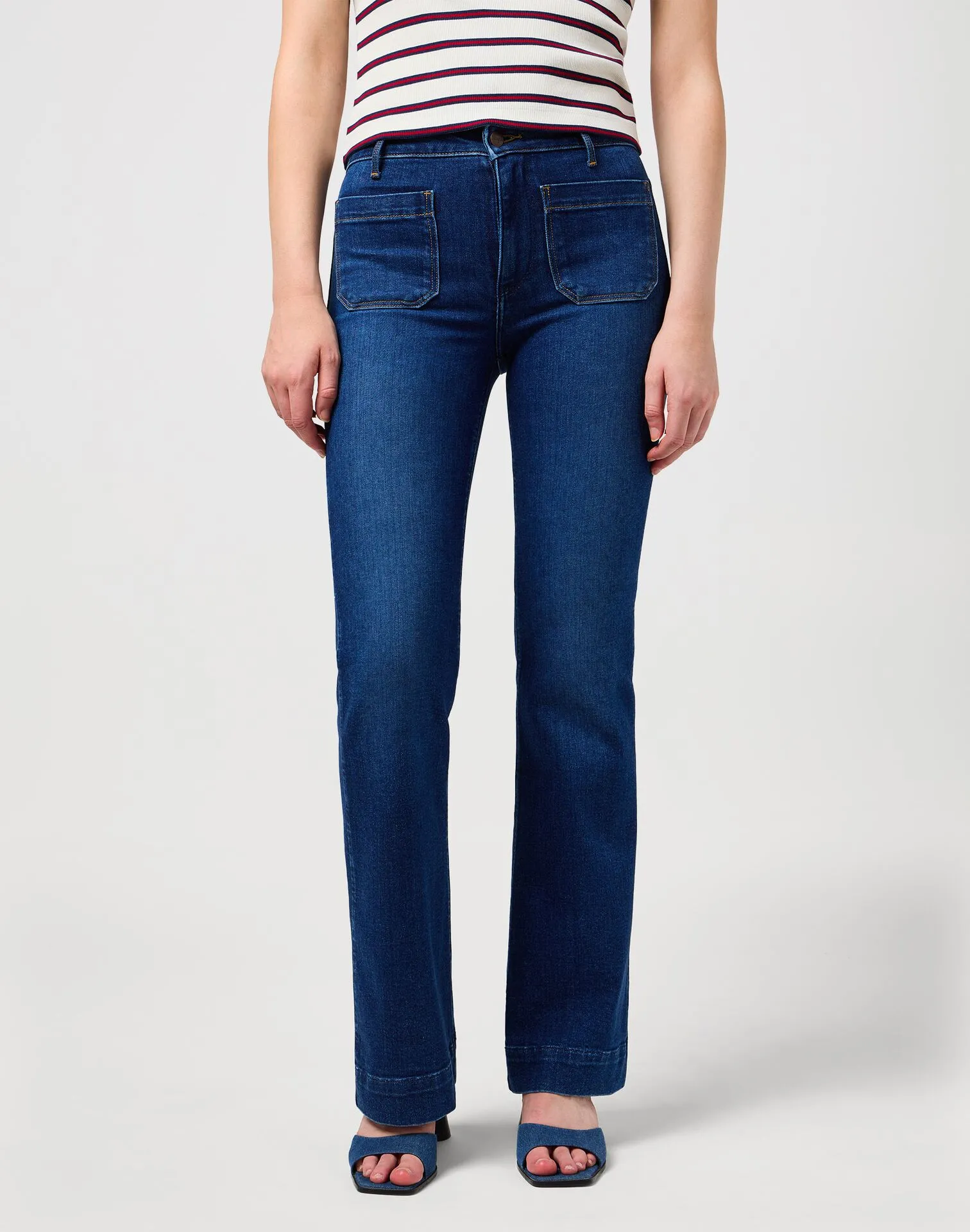 Flare - donker denim