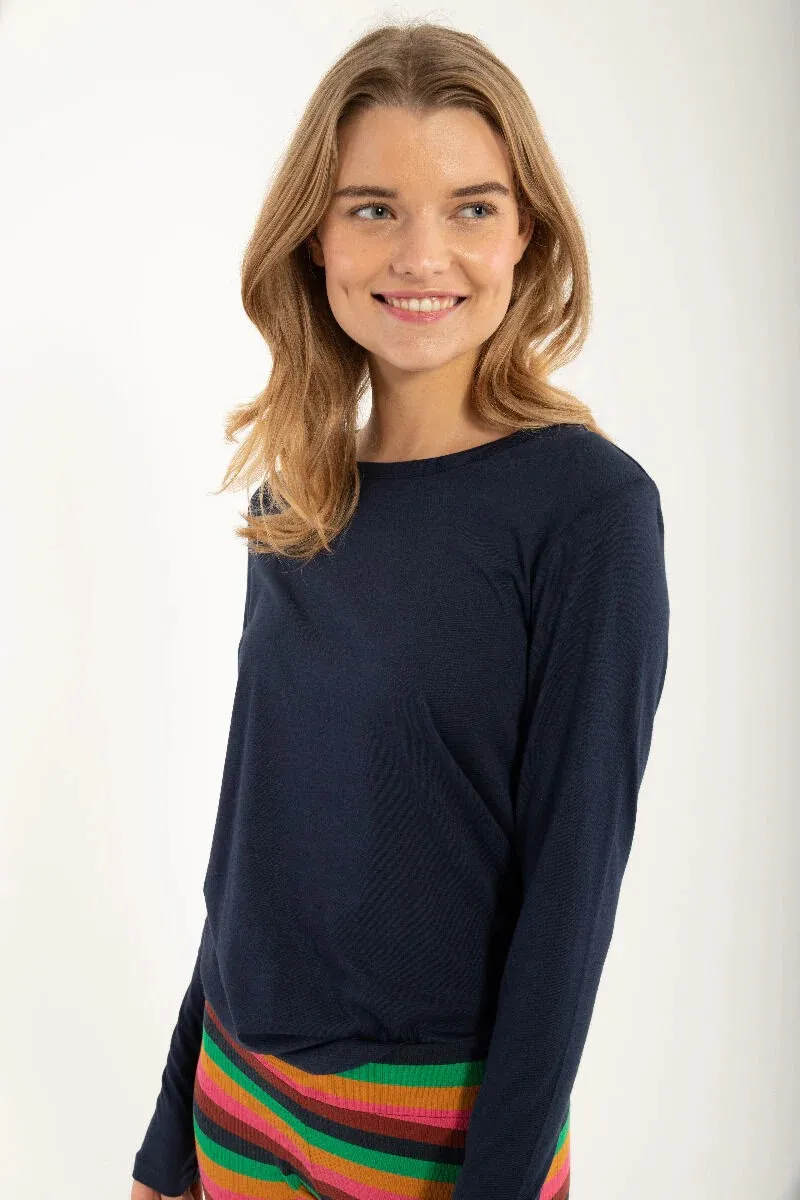 Danejubii LS Modal Tee - Navy - Afbeelding 2