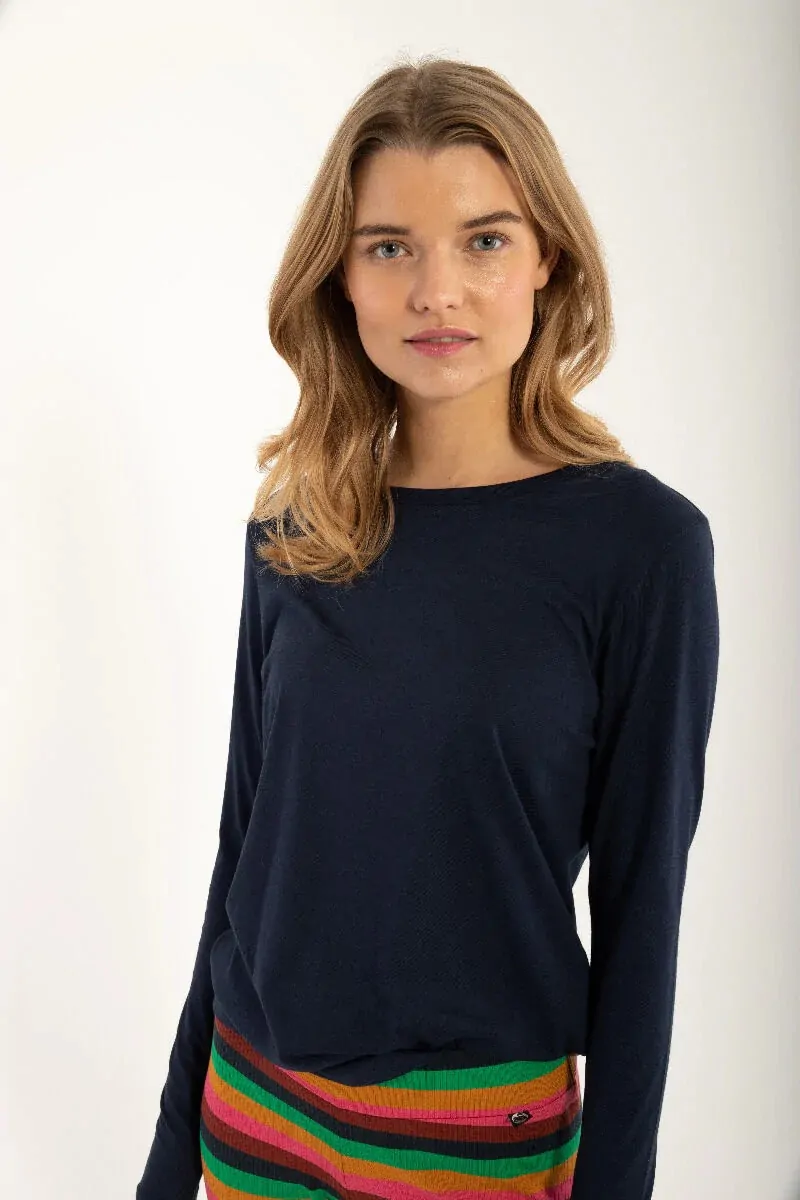 Danejubii LS Modal Tee - Navy - Afbeelding 3
