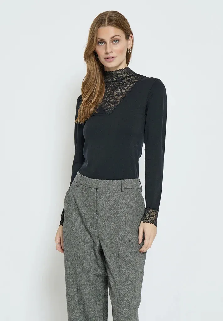 MSVanessa V-cut Blouse - Zwart - Afbeelding 2