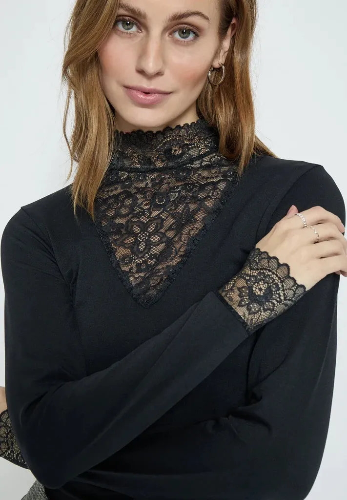 MSVanessa V-cut Blouse - Zwart - Afbeelding 4