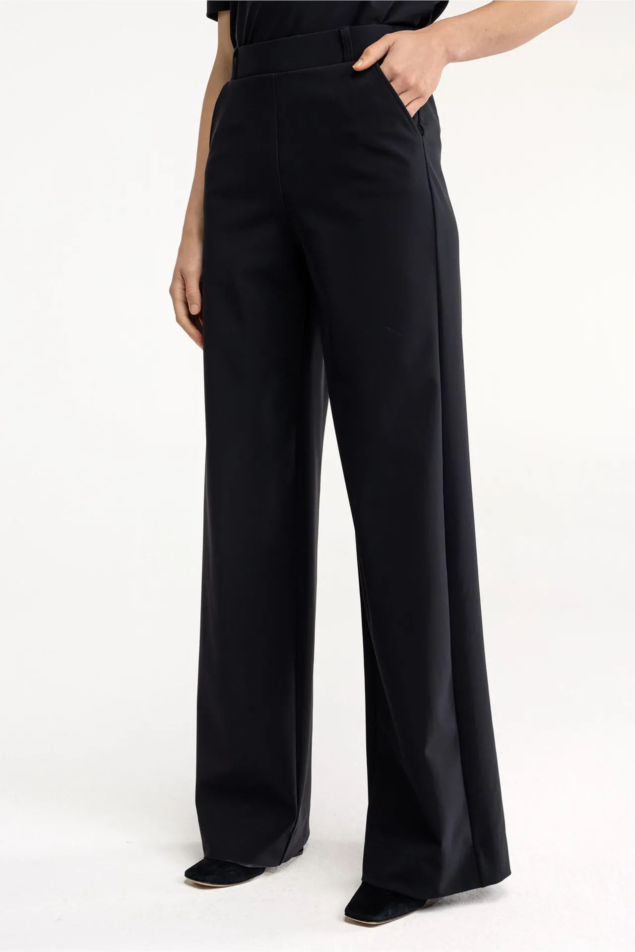 Lexie LONG bonded trousers - Zwart - Afbeelding 2