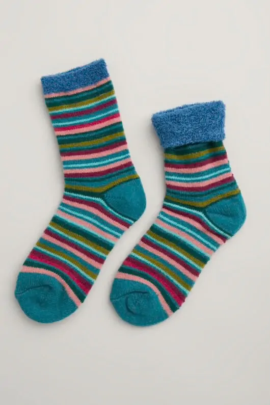 Cabin Socks - print streep