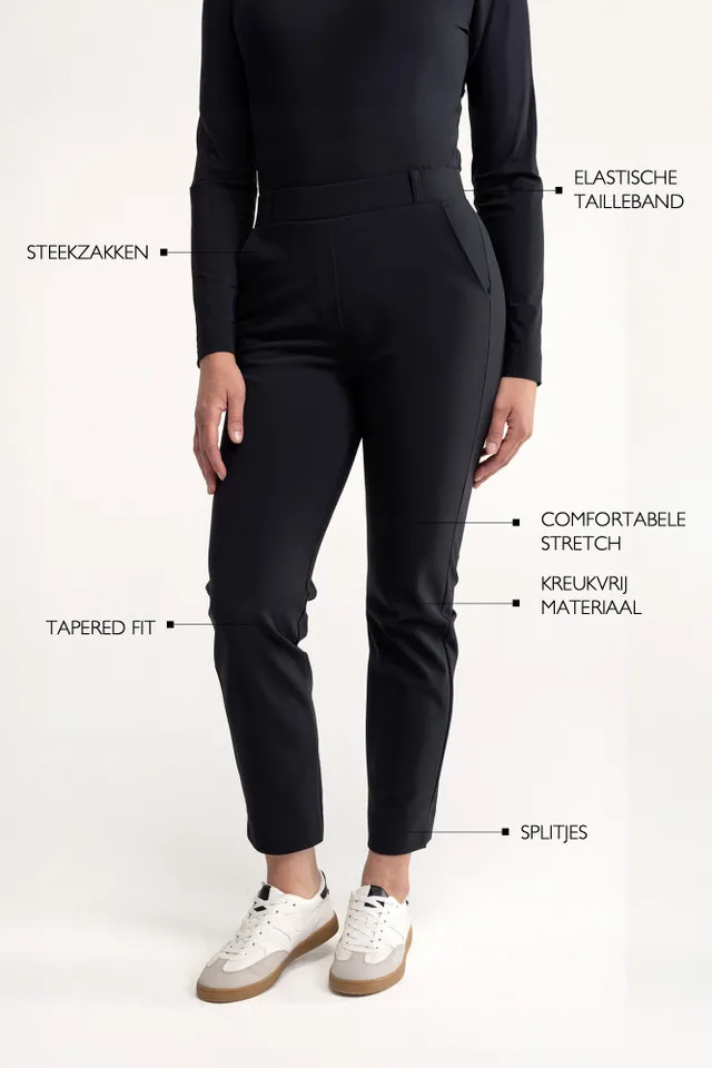 Anne bonded trousers - Zwart - Afbeelding 3