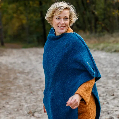 Poncho Maud - Blauw