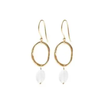 Graceful Moonstone GP Earrings - Moonstone