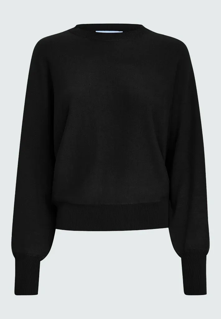 MSDana Bat Sleeve Knit Pullover - Zwart - Afbeelding 5