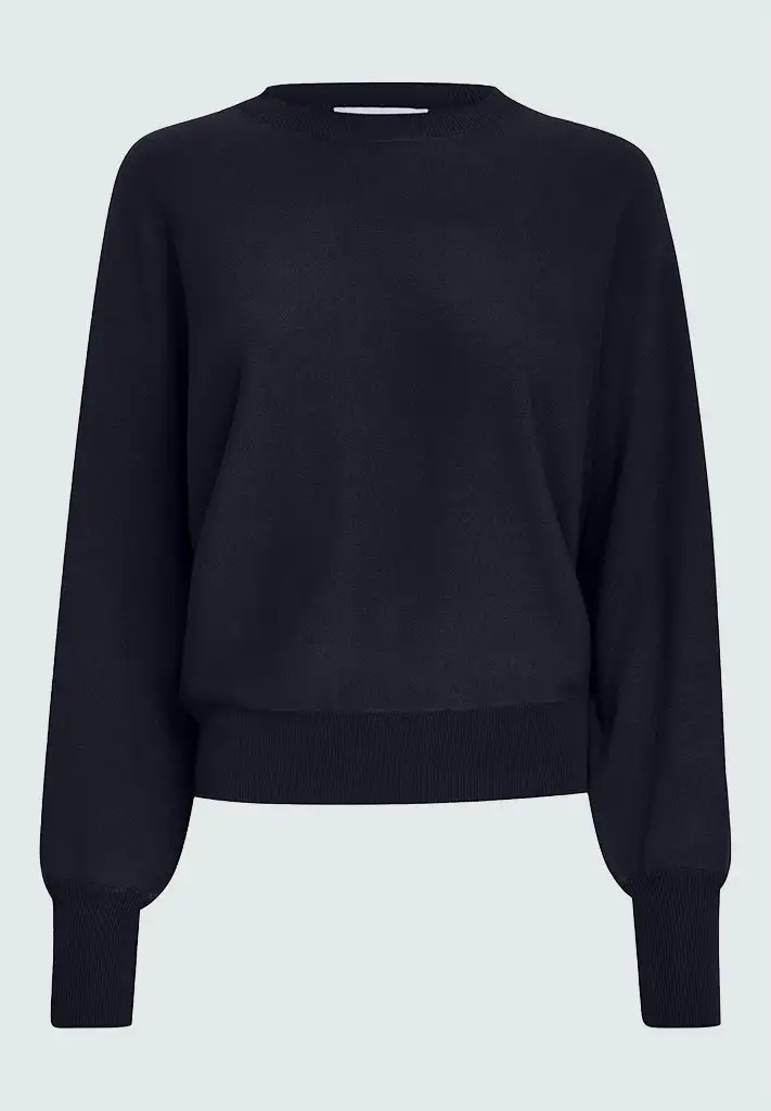 MSDana Bat Sleeve Knit Pullover - Donkerblauw - Afbeelding 5