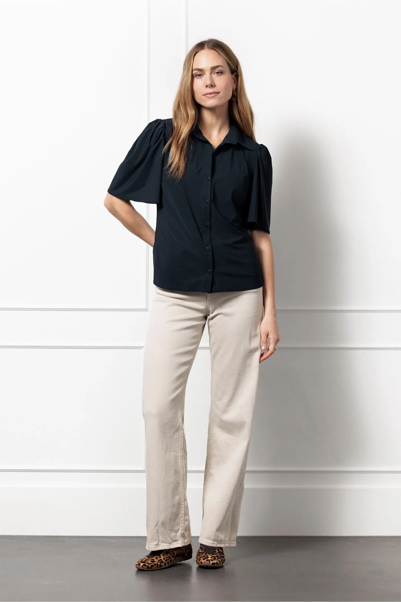 Poppy butterfly blouse - Blauw