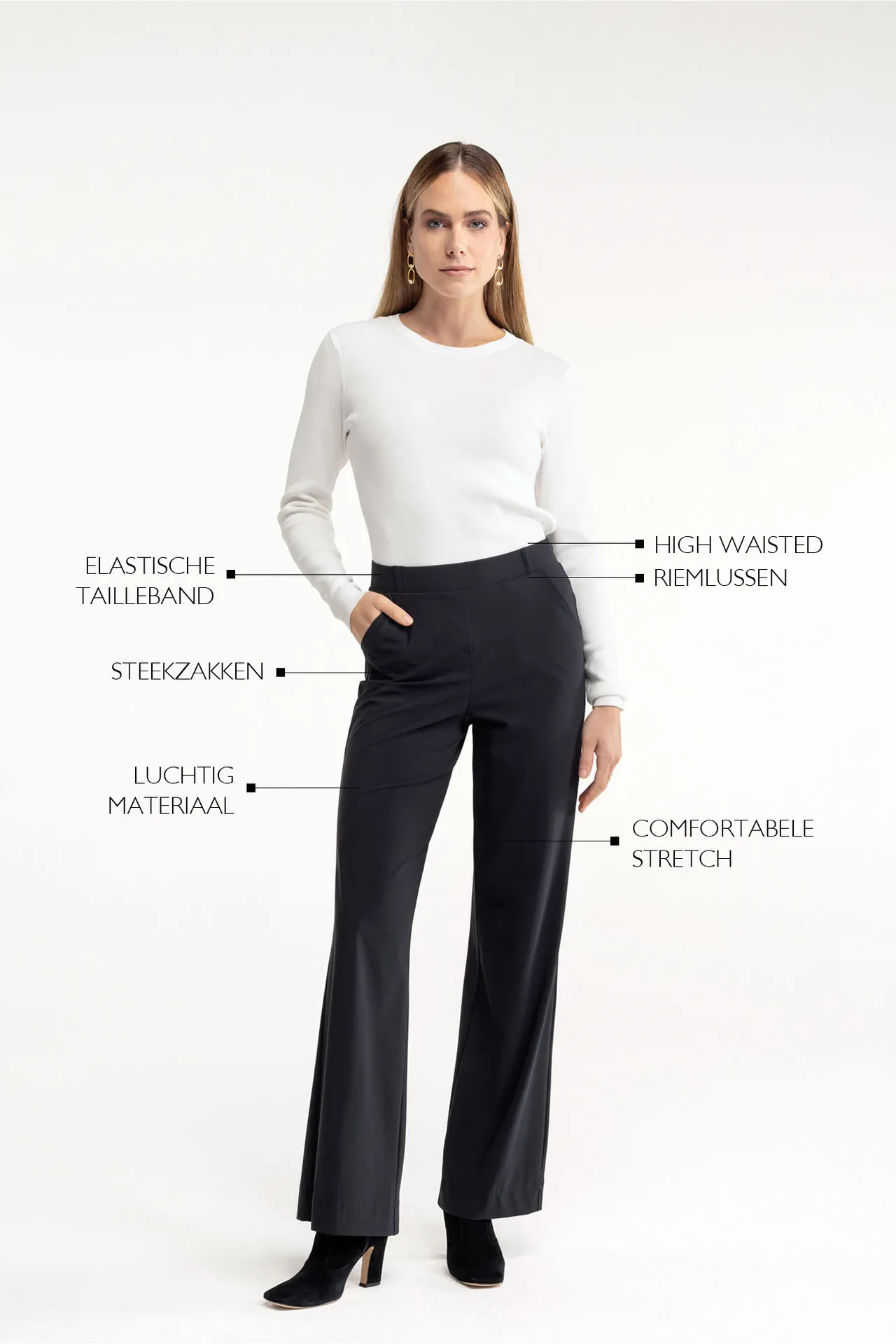 Marilon Trousers - Zwart - Afbeelding 4