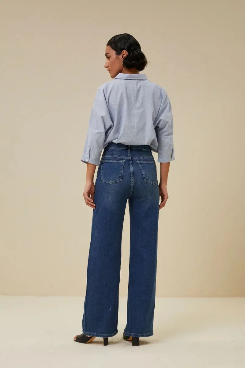 lina mj pant - Denim - Afbeelding 3