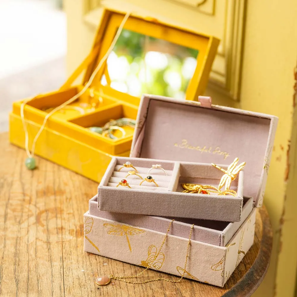 Large jewelry box with mirror, Ginkgo - geen - Afbeelding 5