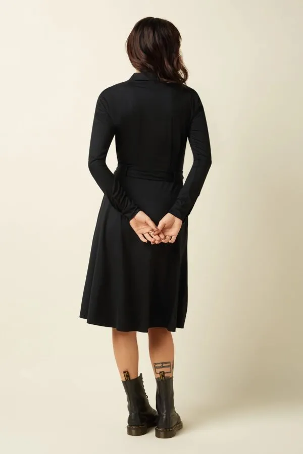 Sheeva Dress Viscose Classic - Zwart