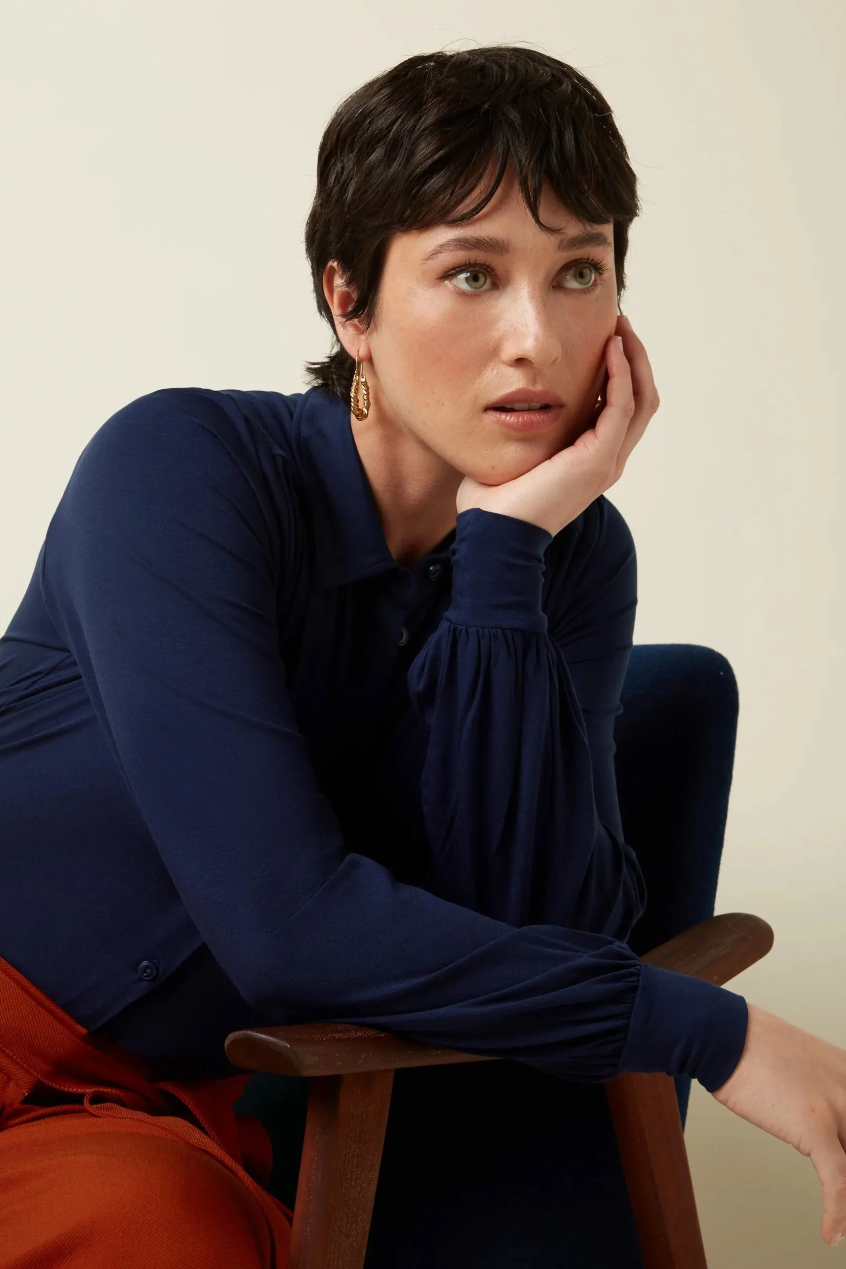 Carina Blouse Viscose Light - Rhodonite Blue - Afbeelding 3