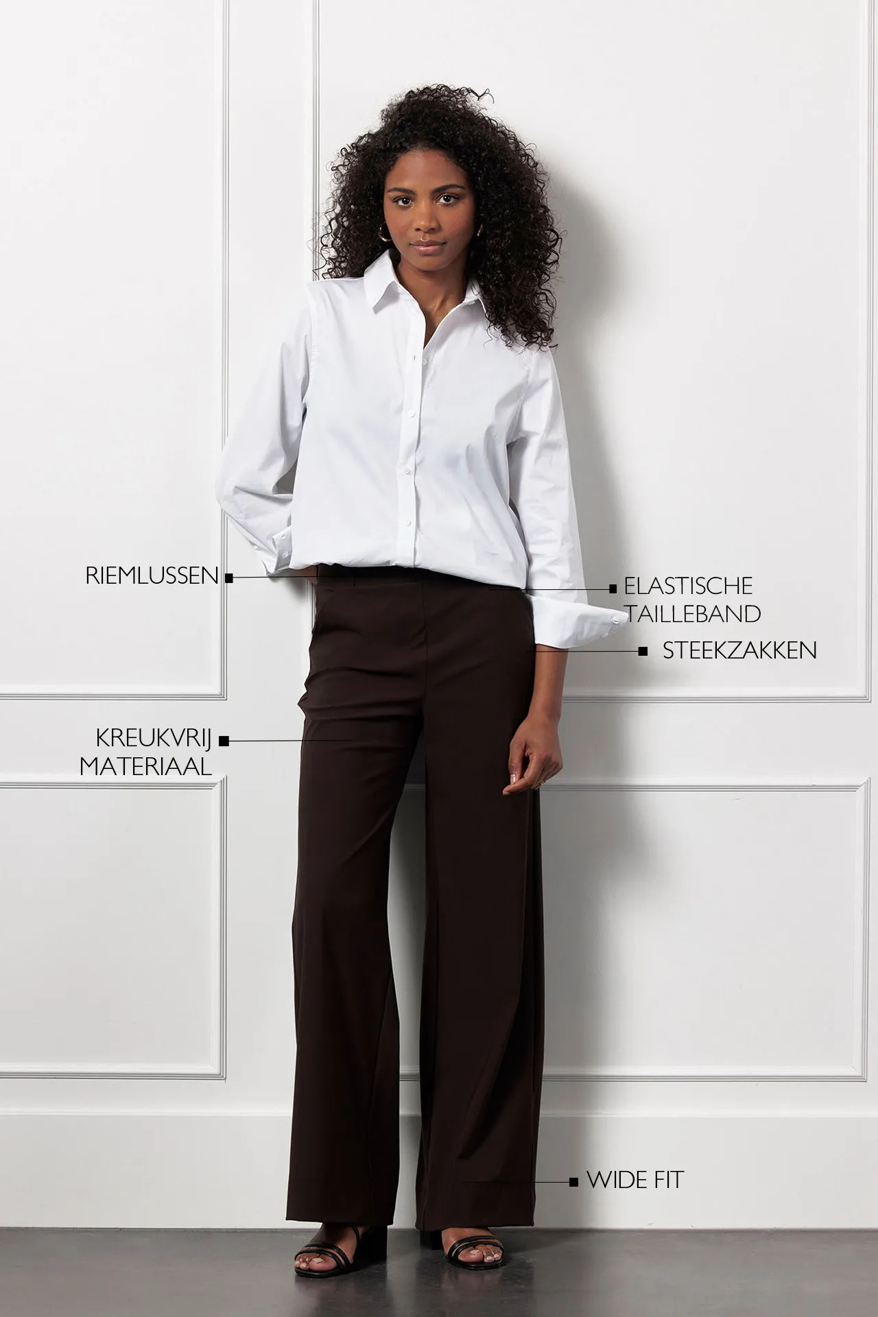 Lexie bonded trousers - Espresso - Afbeelding 3