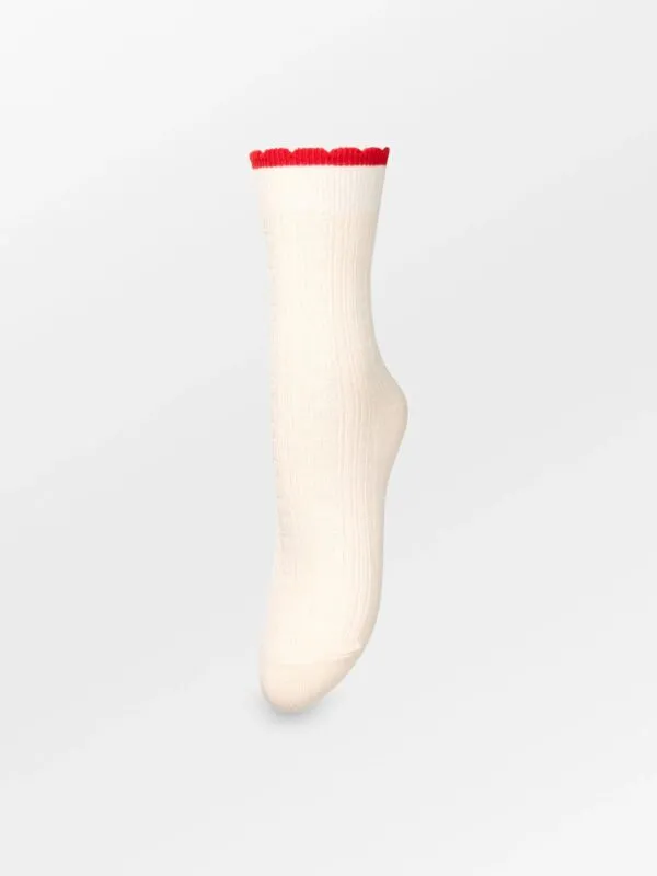 Scallop Sock - Off white