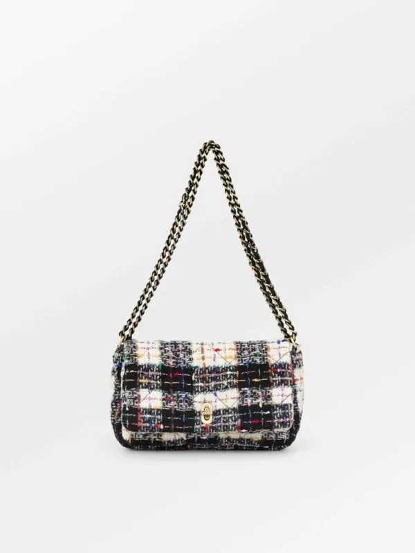 Boucle Checked Hollis Bag - Zwart