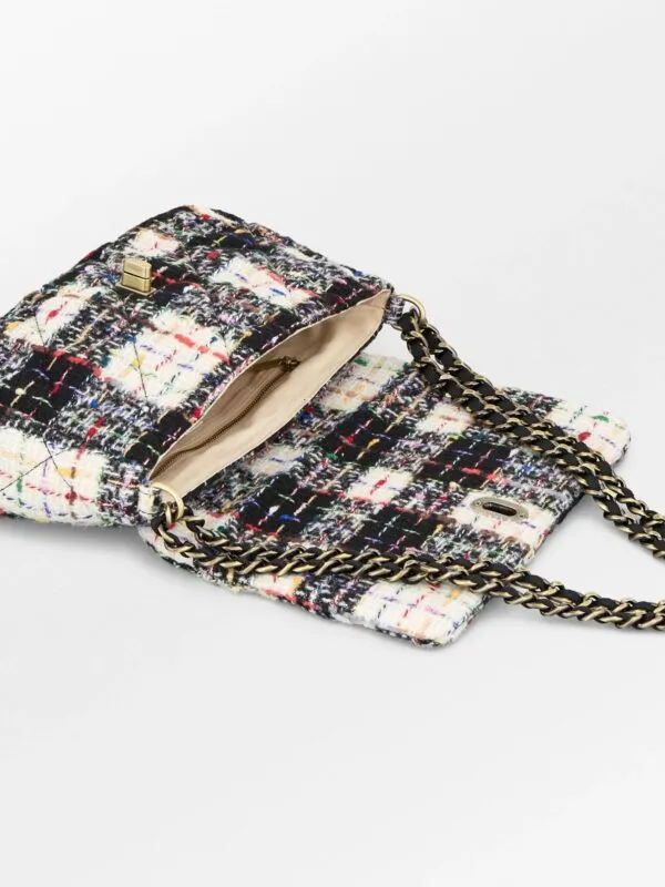 Boucle Checked Hollis Bag - Zwart