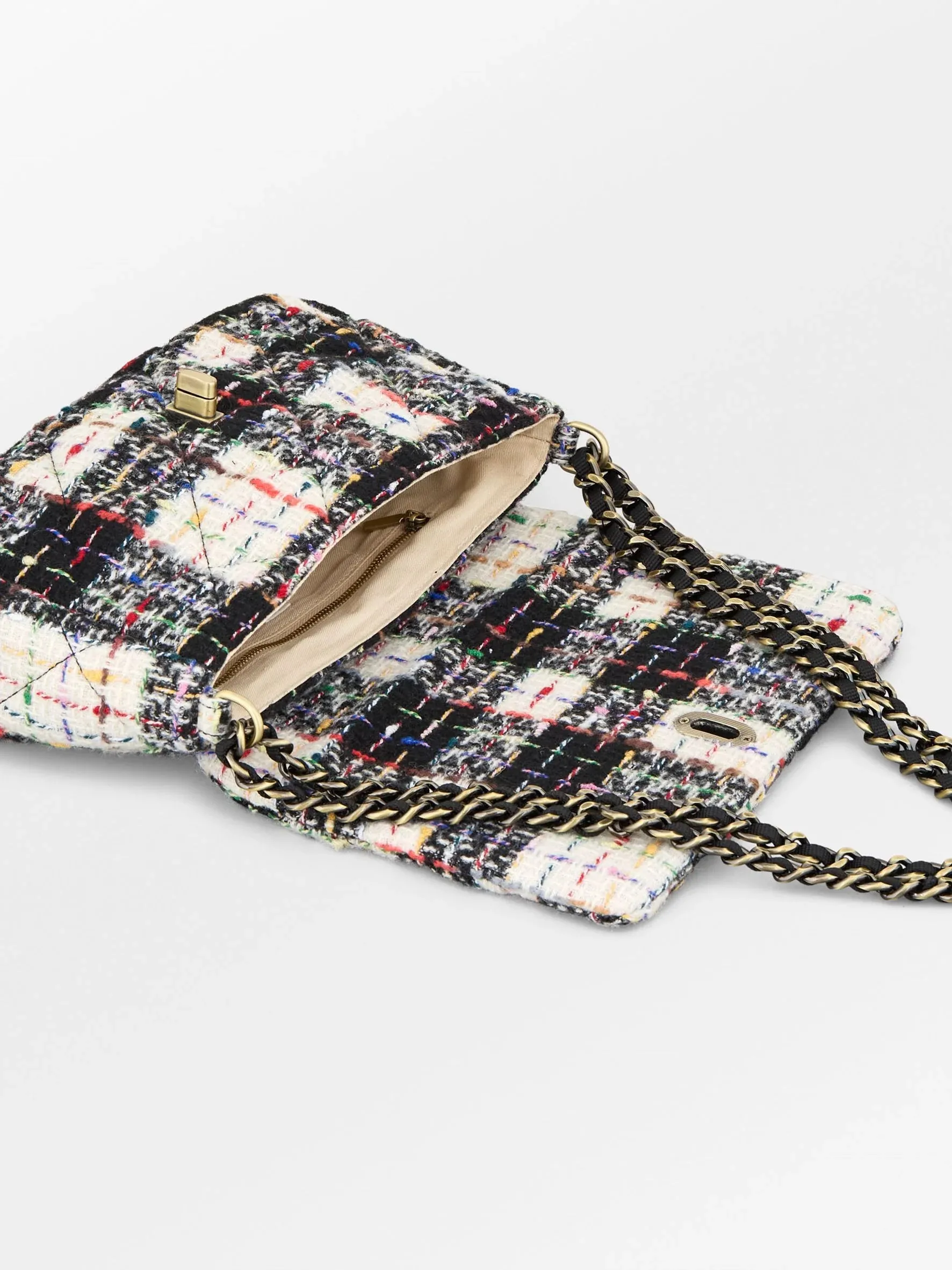 Boucle Checked Hollis Bag - Zwart - Afbeelding 2