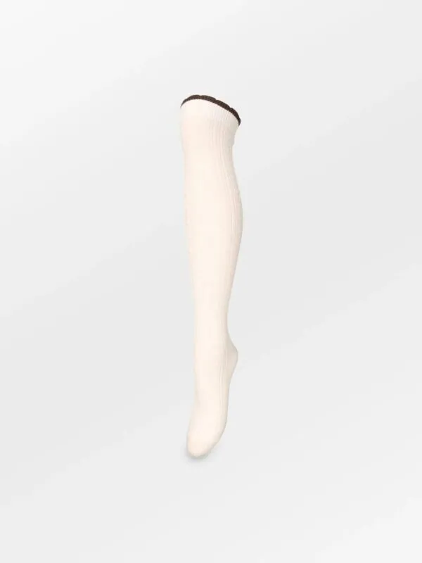Scallop Knee Sock - Off white