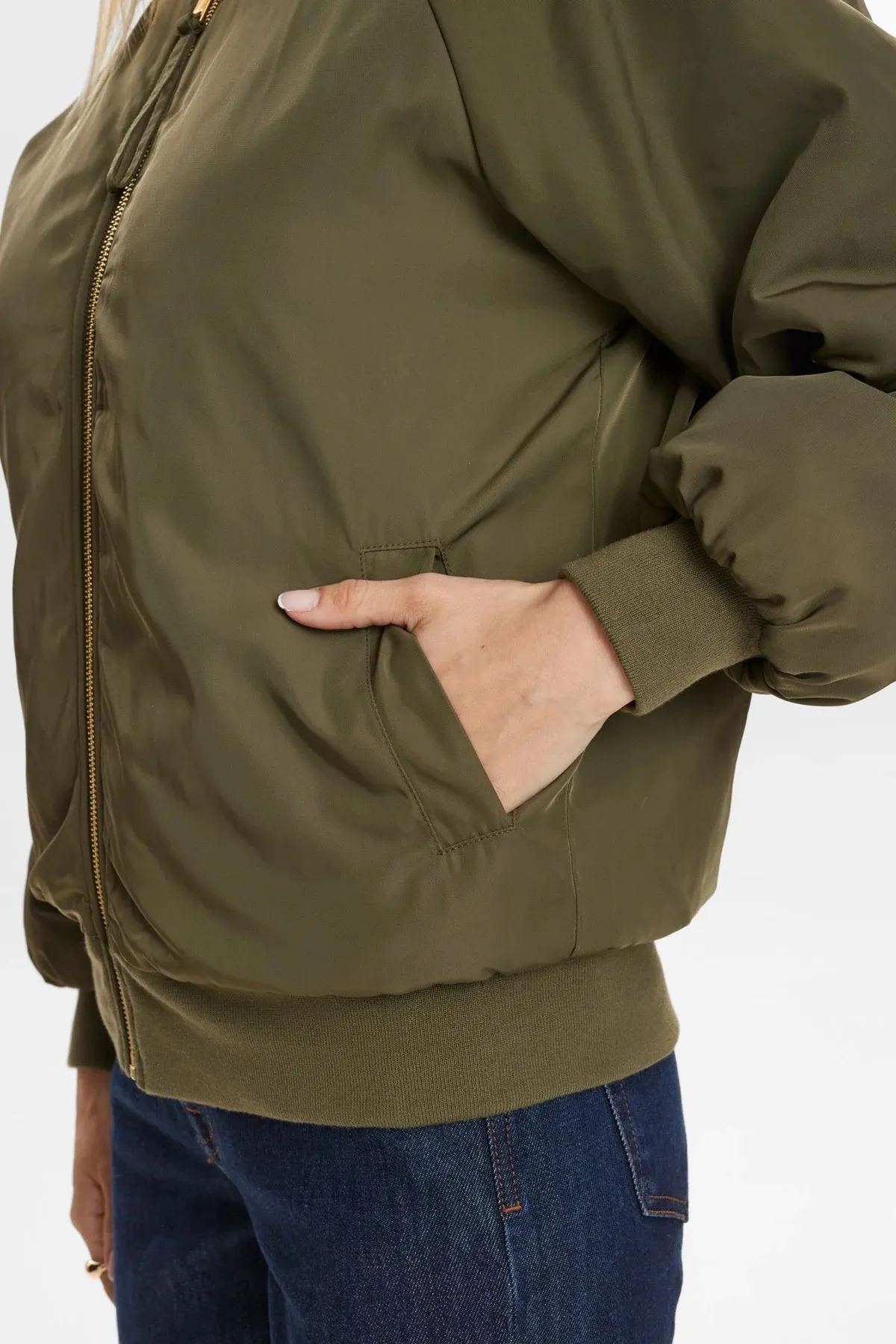 NUETERA REVERSIBLE JACKET - Army green - Afbeelding 4