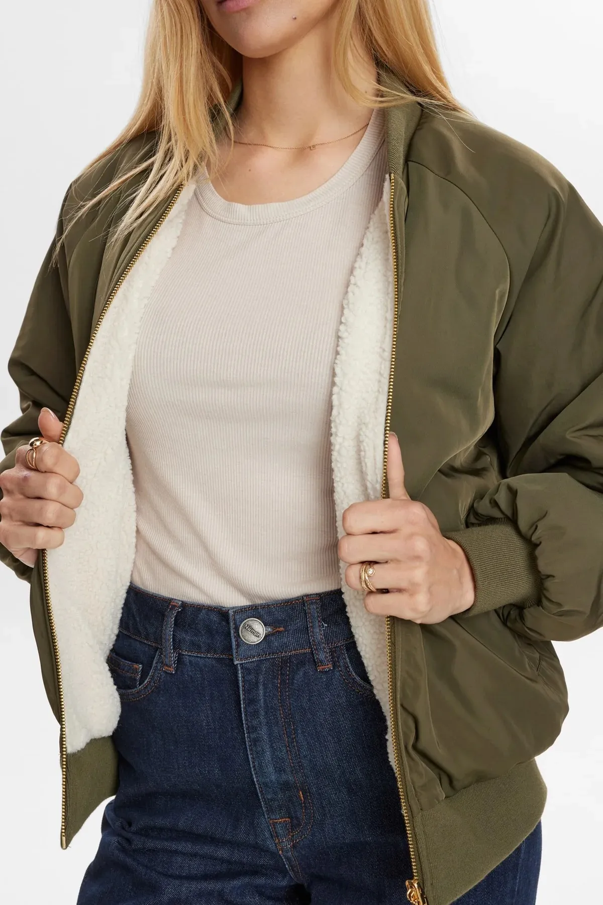 NUETERA REVERSIBLE JACKET - Army green - Afbeelding 5