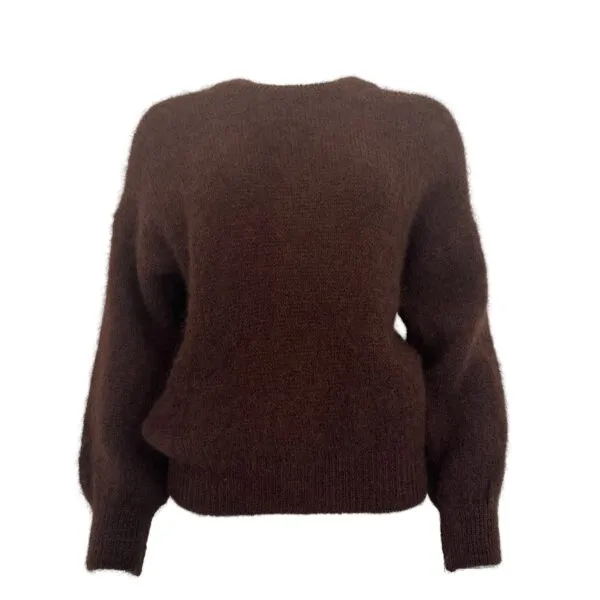 Long-sleeved Round-neck Sweater - Bruin