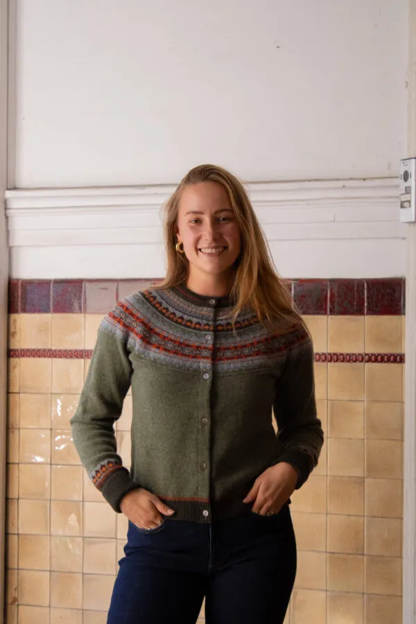 Alpine Short Cardigan - Army green