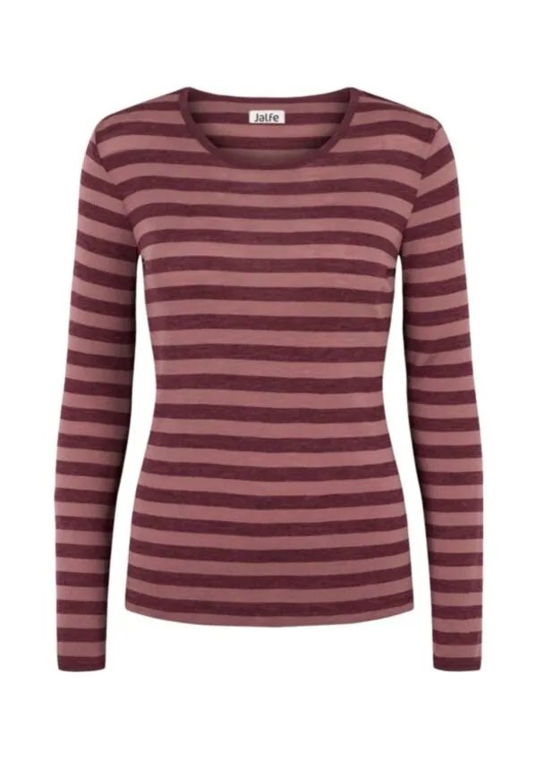 Shirt wool stripes - Rose-plum